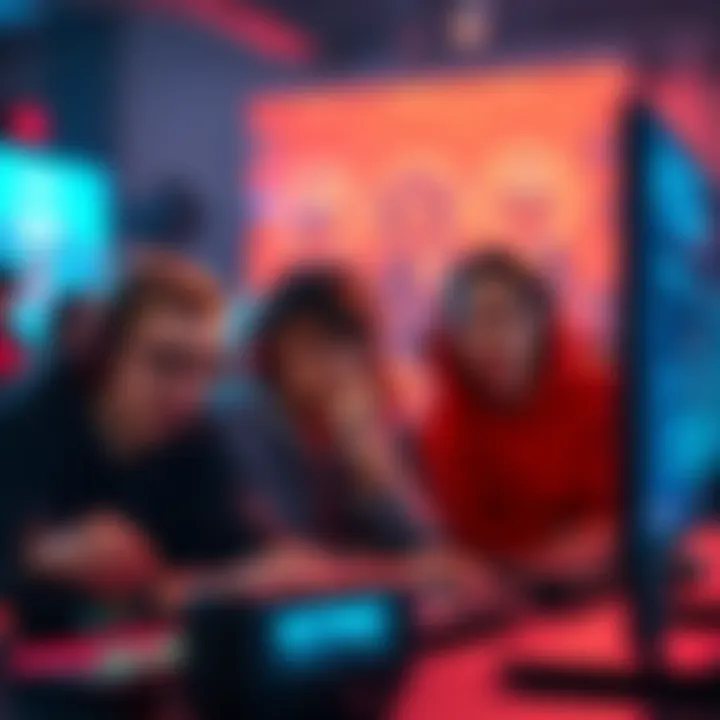 A group of gamers looking frustrated while discussing the cap on Nonary Engrams during a gaming session