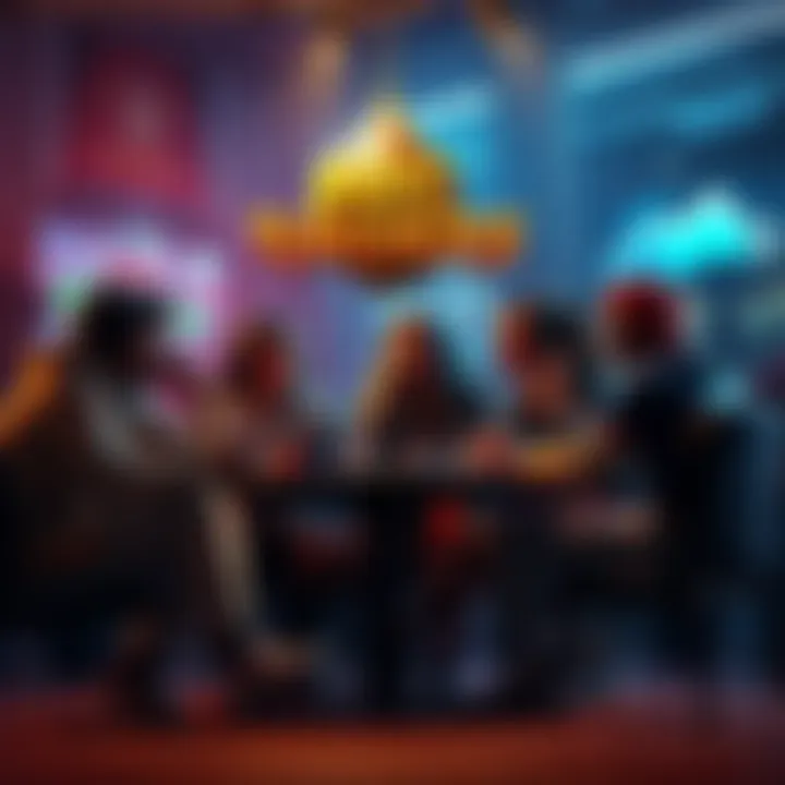 Group of gamers discussing Arc Raiders A group of players sharing opinions on the game Arc Raiders in a casual setting