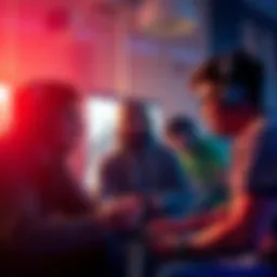 A group of gamers engaged in a lively discussion about the game Double Exposure, showcasing their passion and opinions.