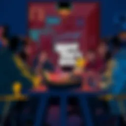 A group of gamers sitting around a table, sharing opinions about the upcoming GTA 6 release, with gaming consoles and snacks around them.