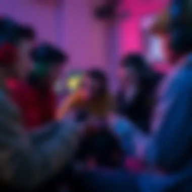 A group of gamers sharing creative ideas for naming their gaming loadouts, with game consoles and controllers visible.