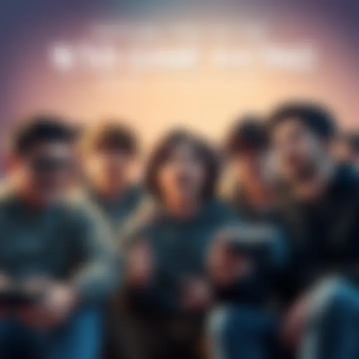 Gamers discussing ratings A group of gamers talking about a game with a high rating, showing mixed reactions and expressions of concern