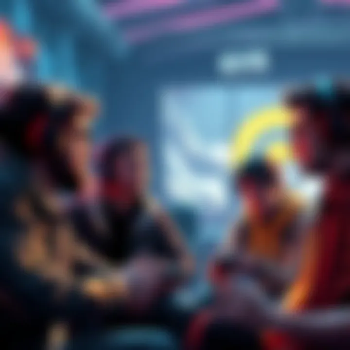 Group of gamers talking about upcoming game update and its pricing options