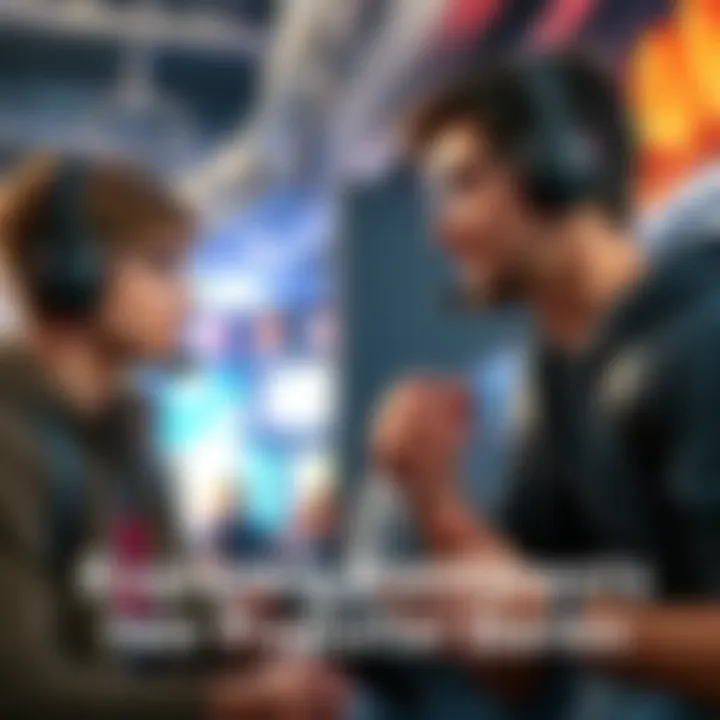 Two gamers sharing thoughts on gameplay and similarities of two popular video games