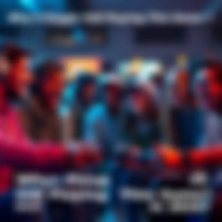 A diverse group of people playing a popular game together in 2026, showing excitement and engagement