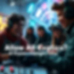 Group of gamers sharing ideas about equipping exotic weapons and armor in a game