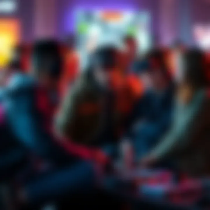 Gamers discussing frame rates A group of gamers debating the impact of frame rates on gaming experience