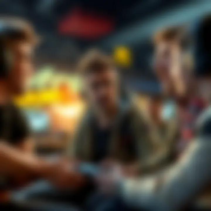 A group of gamers express frustration while discussing the absence of True Vault Hunter mode in Borderlands 4, with gaming consoles and controllers visible in the background.