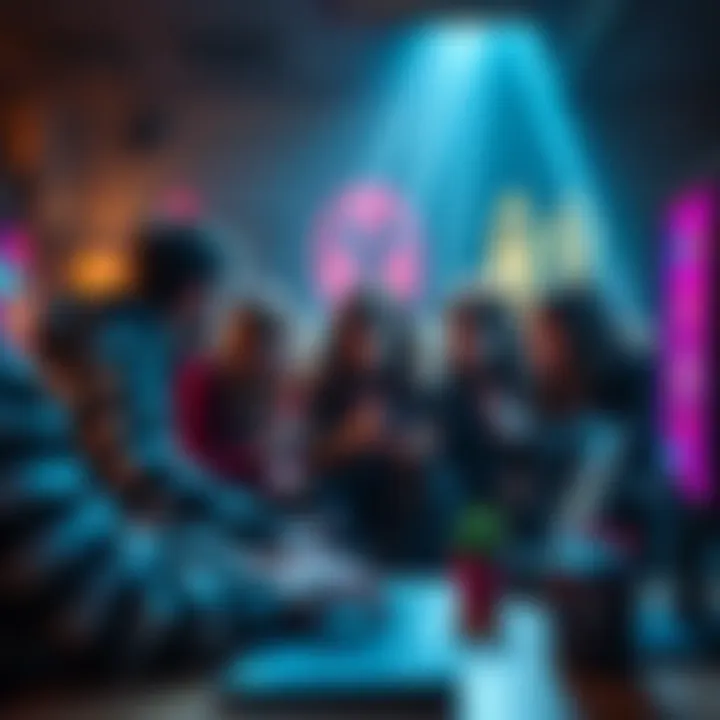 Gamers Discussing Hogwarts Legacy Tips A group of gamers sharing tips on Hogwarts Legacy in an online forum setting