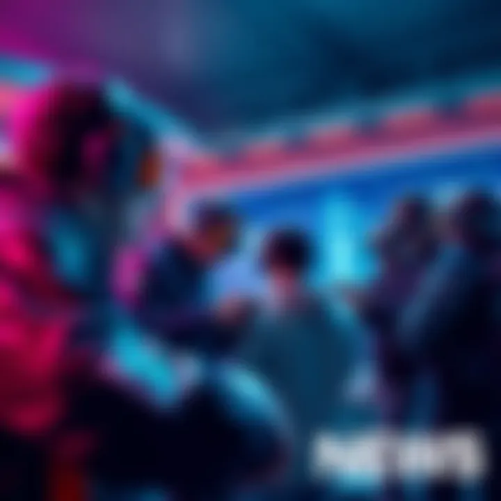 A group of gamers discussing the impact of the Invis feature on gameplay in a virtual setting.