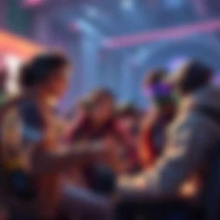 A group of gamers chatting about the Overwatch 2 game and the importance of the Looking for Group feature