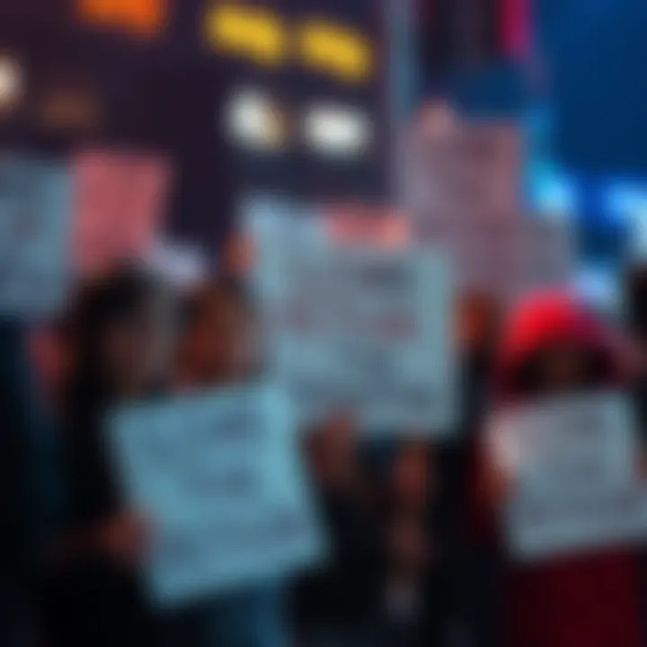 Gamers Sign Petition Against Sony A group of gamers holding signs in protest against Sony's decision to stop producing physical discs for PlayStation.