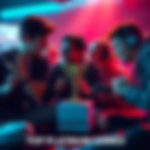 Group of gamers discussing their favorite platinum trophy experiences with console controllers in hand.