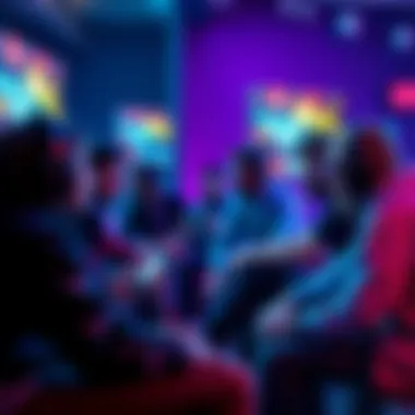 A group of gamers sitting together, enjoying a session of Among Us with voice chat on PlayStation.