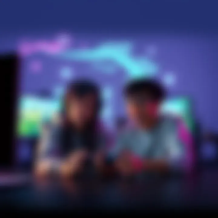 Two people using Steam Family Sharing to play games together on separate screens