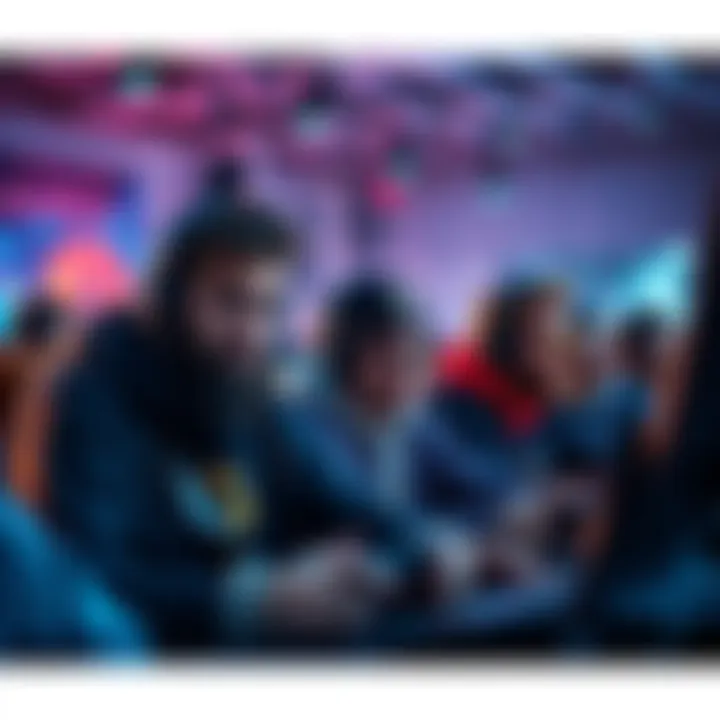 Gamers in a PvP match A group of gamers appears frustrated during a PvP match, communicating poorly while playing on screen.