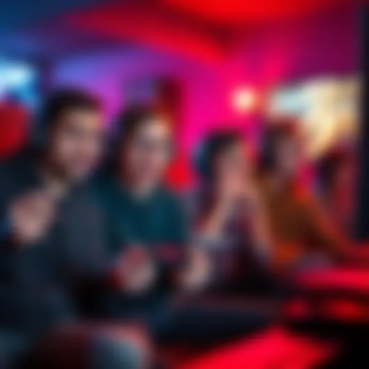 A group of gamers expressing concern and emotion over nerfing in a video game, with controllers in hand, sitting in a gaming setup