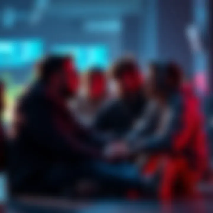 Gamers Reflecting on Time Spent A group of gamers sitting together, discussing their gaming experiences and feelings about time spent gaming over 1,000 hours.