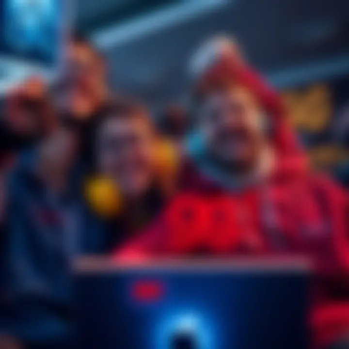 Gamers celebrating after escaping a match A group of gamers smiling and saying 'gg' after successfully escaping a match, showcasing their excitement and camaraderie.