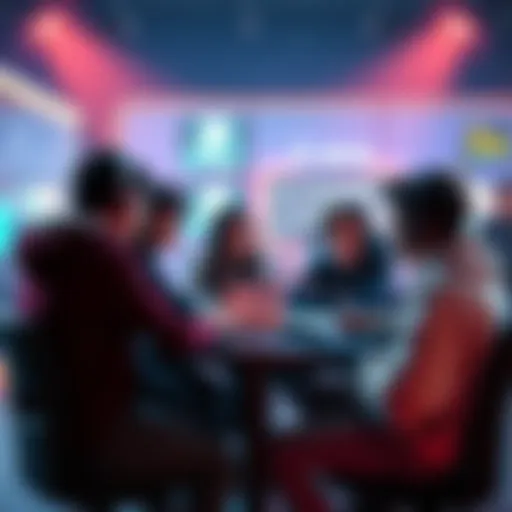 A group of gamers gathered around a table, discussing their gaming schedule with a calendar and game controllers