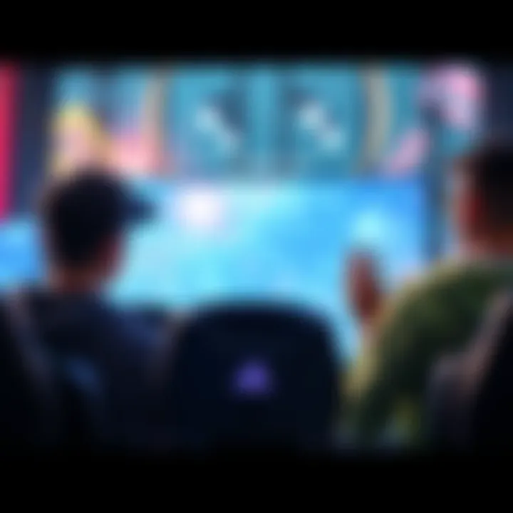 Group of gamers looking at a frozen game screen, showing signs of frustration and disappointment.