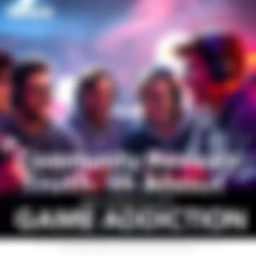 Group of players discussing their love for a video game, displaying excitement and engagement