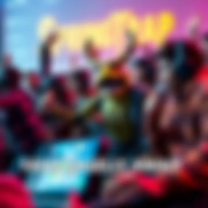 Group of gamers celebrating and discussing Springtrap's early release