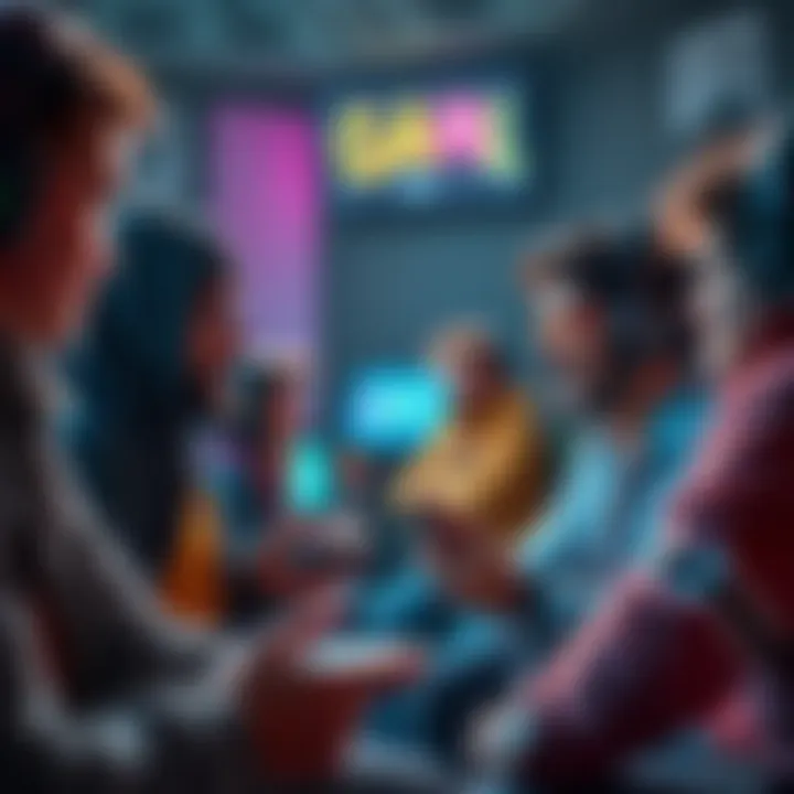 A group of gamers engaged in a lively discussion about stamina bars in video games, showcasing varying opinions and reactions.