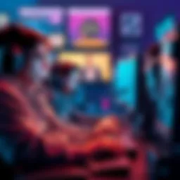 A group of gamers sitting together, looking frustrated while using their computers to communicate about Steam voice chat problems.