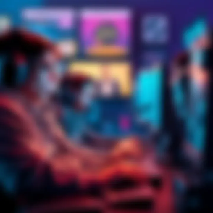 A group of gamers sitting together, looking frustrated while using their computers to communicate about Steam voice chat problems.