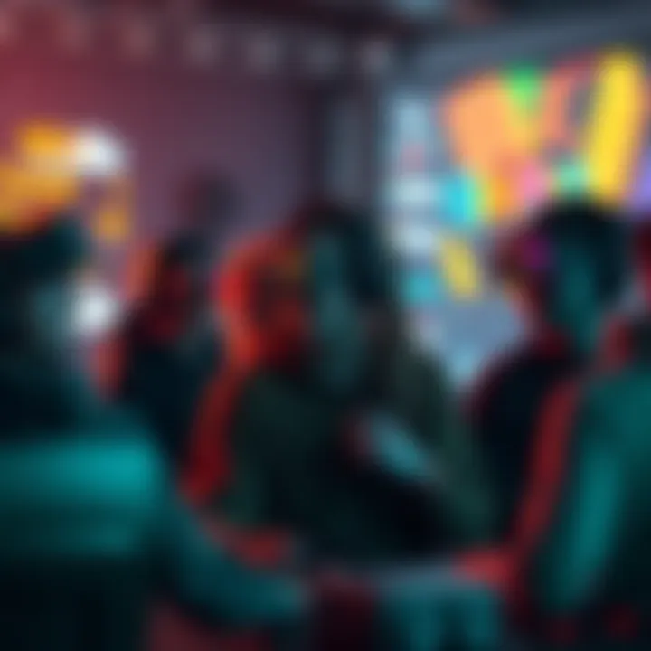 A group of gamers participating in a blind test comparing DLSS 4.5, FSR, and native rendering