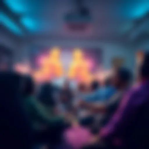 Group of gamers in a room excitedly discussing the upcoming DLC for DD2, showing enthusiasm and anticipation.