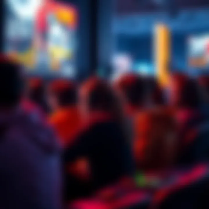 A group of gamers sitting in front of their screens, looking frustrated as they wait for a game to load, showing clock timers indicating long wait times.