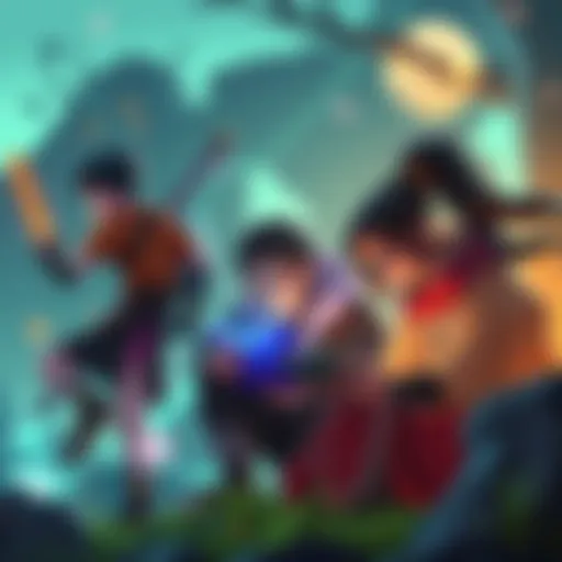 Artwork showcasing characters from Outer Wilds, Tunic, and Chants of Senaar engaging in gameplay that focuses on learning and self-discovery.