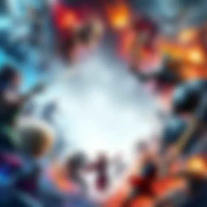 A collage of various video games showcasing characters resembling gods and deities engaged in epic battles and adventures