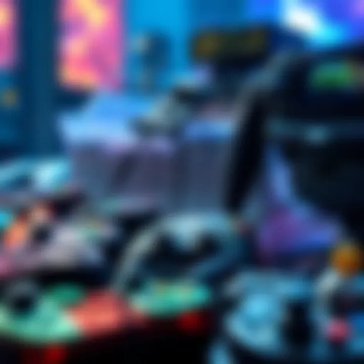 A collection of popular video games with glowing reviews and critiques nearby, showing their evolution and changing perceptions.