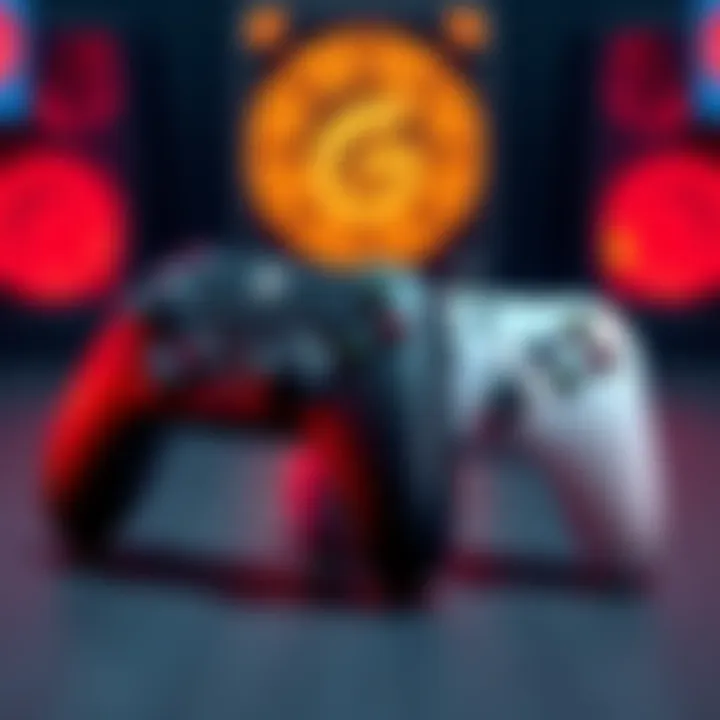 The GameSir G7 Pro controller displayed next to an Elite controller, highlighting the sleek design and advanced features.