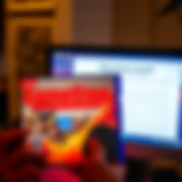 A person holding a GameStop game in front of a computer showing a legal document