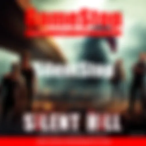 A promotional poster showcasing Silent Hill characters and GameStop branding, with hints of a special event coming soon.