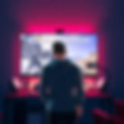 Gamin4hope stands in front of a computer screen showing Overwatch, looking frustrated as he discusses his sponsorship issues.