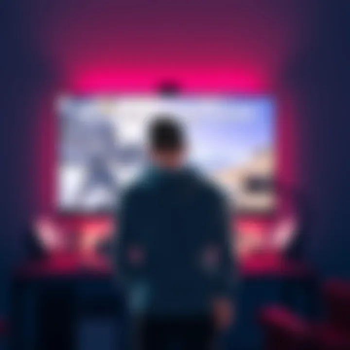 Gamin4hope stands in front of a computer screen showing Overwatch, looking frustrated as he discusses his sponsorship issues.