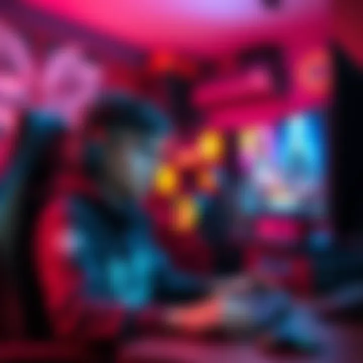 Gamin4Hope focused on gaming at his computer setup, showcasing his gaming gear and enthusiasm for pro player status.