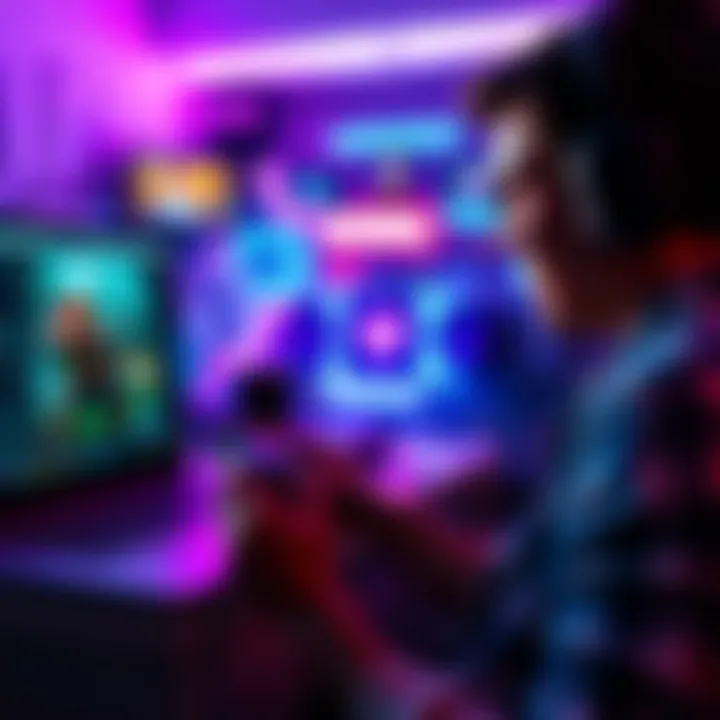 A gamer enjoys a tech test on GeForce Now, streaming games on a laptop with a controller in hand.