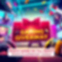 A colorful graphic promoting a gaming giveaway, inviting people to comment their favorite game to enter.