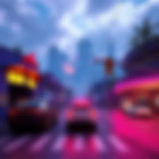 A scene showcasing vibrant gaming graphics enhanced by DLSS5 and ray tracing technology, highlighting realistic lighting and textures.