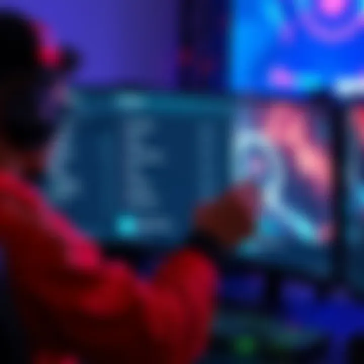 Gaming Graphics Settings A gamer adjusting graphics settings on a computer screen to unlock cinematic features in games.