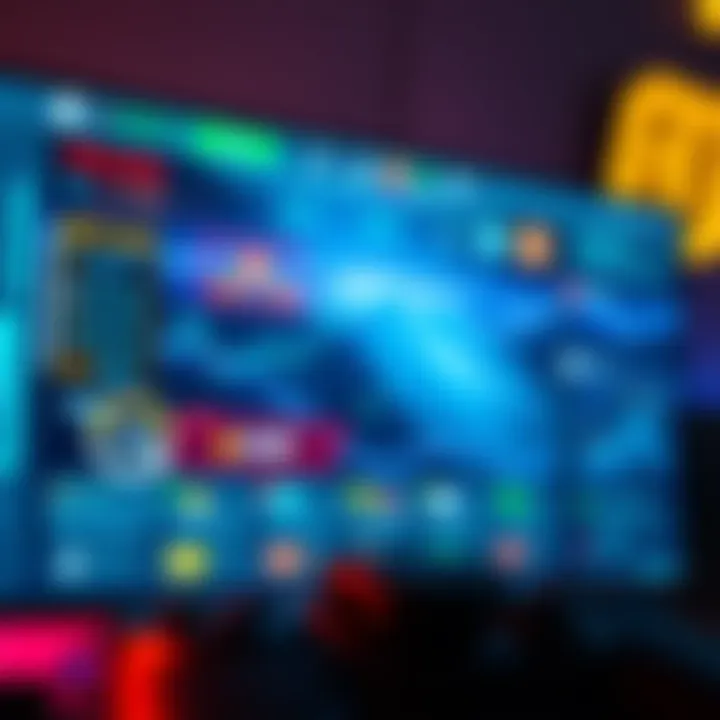 Gaming HUD Adjustment A close-up view of a gaming screen showing a customized HUD layout that enhances the gameplay experience.