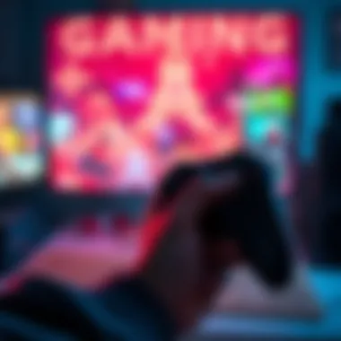 A player reflects on gaming memories tied to the loss of celebrities, with a game controller in hand and a nostalgic background from a video game.