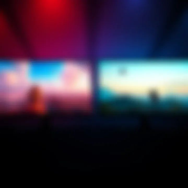 Two gaming monitors side by side, one displaying vibrant 1440p graphics and the other showing smooth 1080p images, representing the clarity and responsiveness debate.