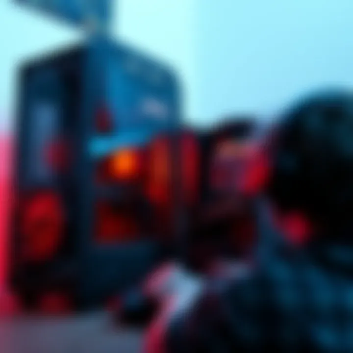 Gaming PC with loud fans A gaming PC with loud fans while playing Resident Evil 9, with a player concerned about noise and temperatures.